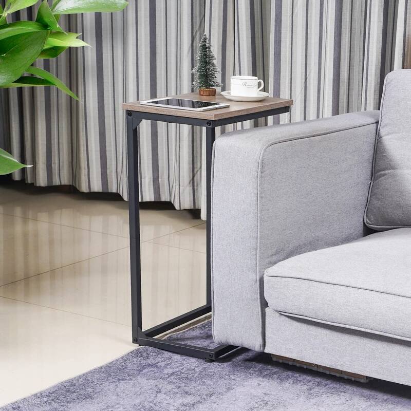 C Tables End Table, TV Trays Set of 2, Couch Table for Small Space, Bedside Tables for Living Room, Bedroom, Office