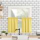 No. 918 Martine Microfiber Semi-Sheer Rod Pocket Kitchen Curtain Valance and Tiers Set