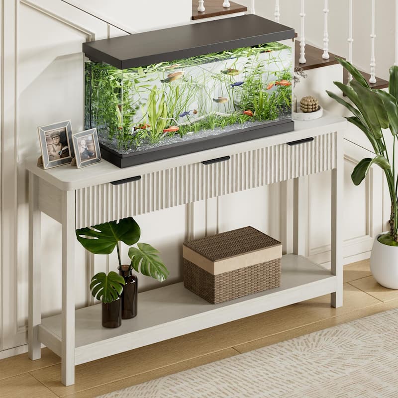 51"Wood Console Sofa Table with 3 Drawers for Living Room