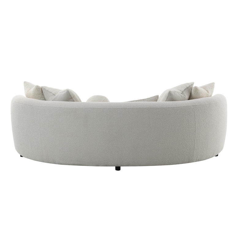 Remmy Beige Sofa with 6 Pillows