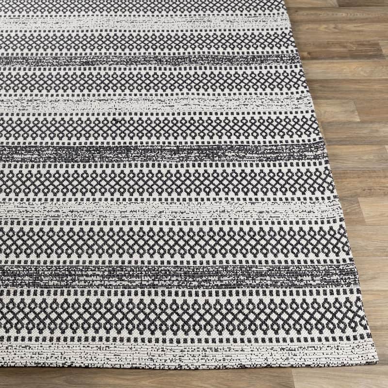 Livabliss La Casa Moroccan Stripe Cotton Area Rug