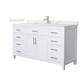 Option White / Giotto Quartz Top / Brushed Nickel