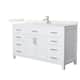 Option White / Giotto Quartz Top / Brushed Nickel