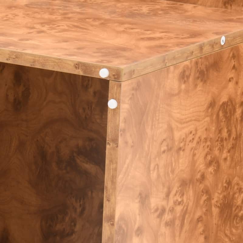 Moasis Modern Square Coffee Table with App-Controlled LED Lights