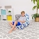 preview thumbnail 21 of 47, Multicolor Premium Bean Bag Twist Chair Medium 100L Size - Canvas Bubbles Blue and White