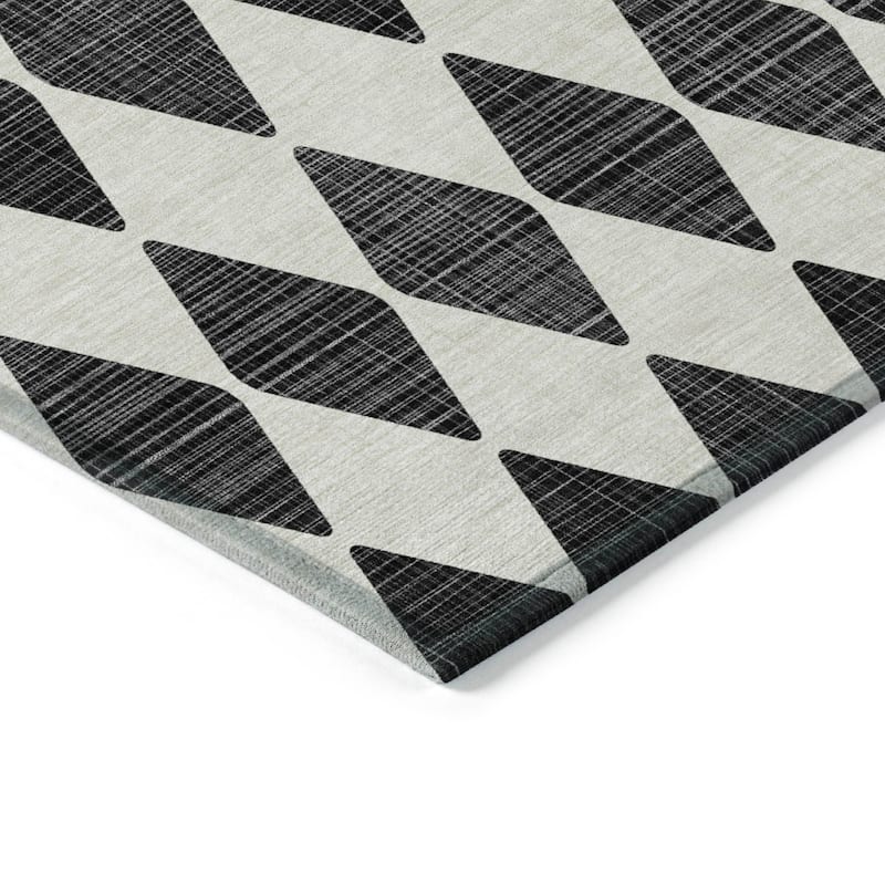 Machine Washable Indoor/ Outdoor Chantille Argyle Rug