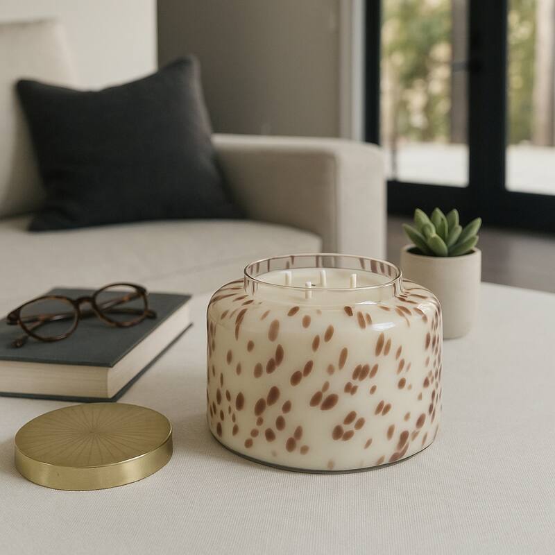 Decorative Scented Candle with Lid - Cinnamon Speckle 180oz - 9"