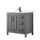 Option Dark Gray, Black Trim, White Quartz Top