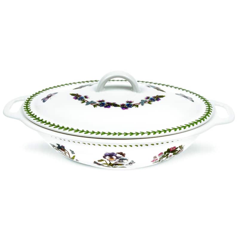 Portmeirion Botanic Garden Covered Oval Casserole - 15 inch / 2 quart