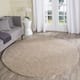 SAFAVIEH Laguna Shag Verdiana Solid Color 2-inch Thick Shag Rug - 5'3" Round - Sand
