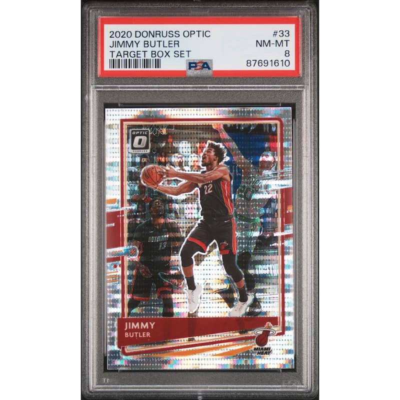 Jimmy Butler 2020 Panini Donruss Optic Target Box Set Card #33 Graded PSA 8 - 8'6" x 11'6"
