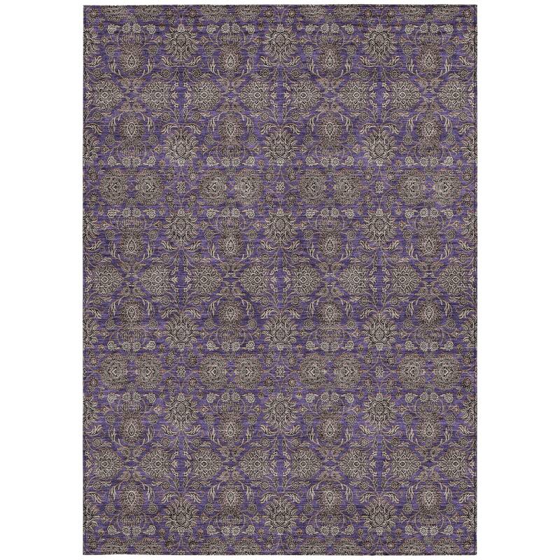 HomeRoots Floral Transitional Rectangle Outdoor Rug