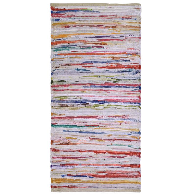 Fabstyles Premium Cotton Handmade Area Rag Rug Living Room, Hallway