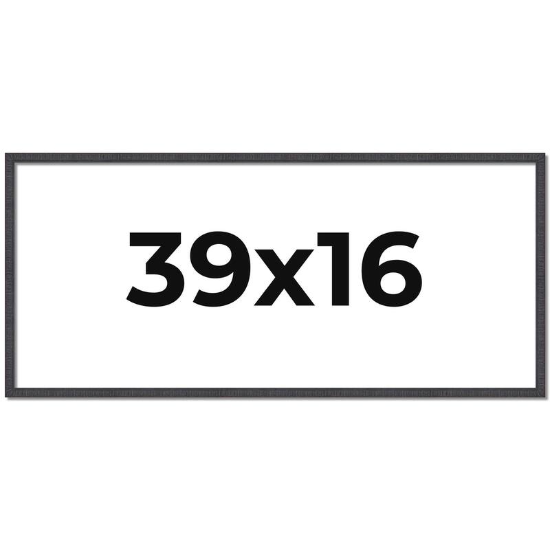 39x16 Frame Brown Solid Wood Picture Frame - Complete Modern Photo
