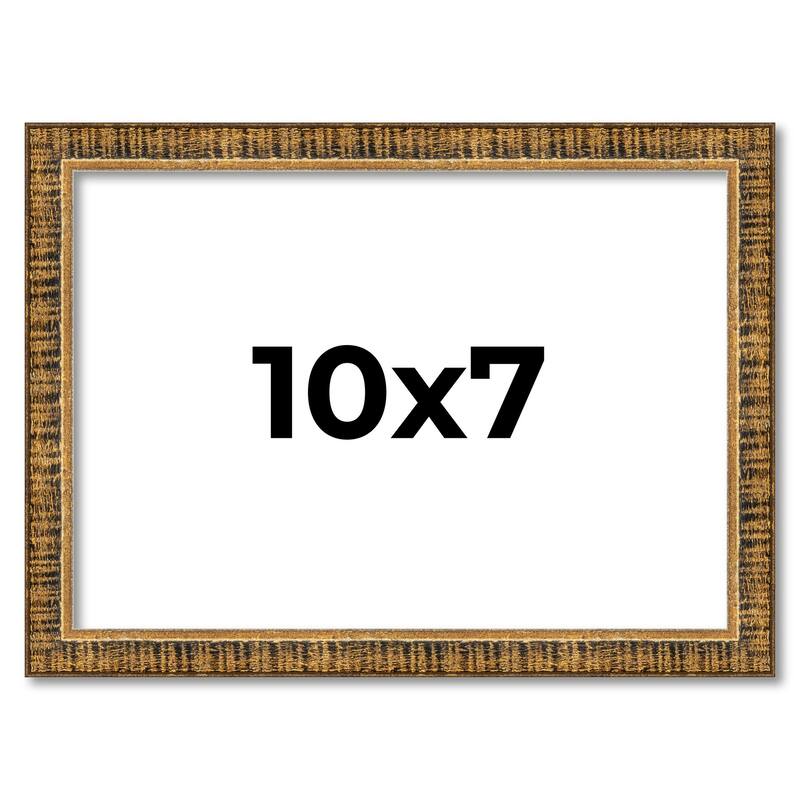 10x7 Frame Gold Kingsley Distressed Solid Wood Picture Frame Width