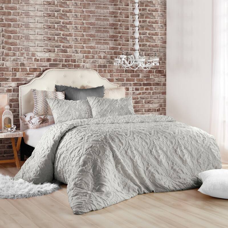 Porch & Den Roan Microsculpt 3-piece Comforter Set