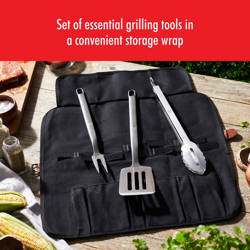 ZWILLING BBQ+ 4-pc Grill Tool Set - Black