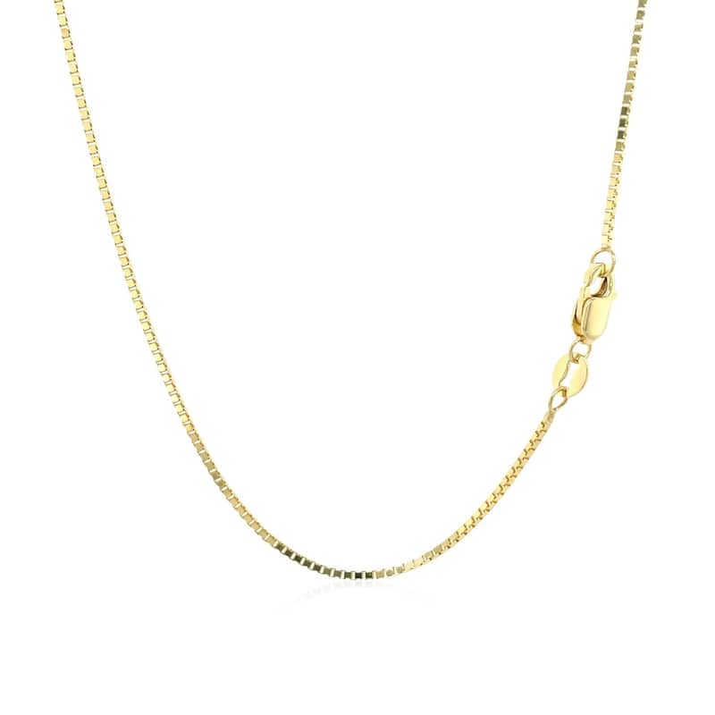 MayaMila 10k Yellow Gold Classic Box Chain 1.0mm