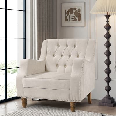 Accent Chair with Button Tufted Upholstered Armchair