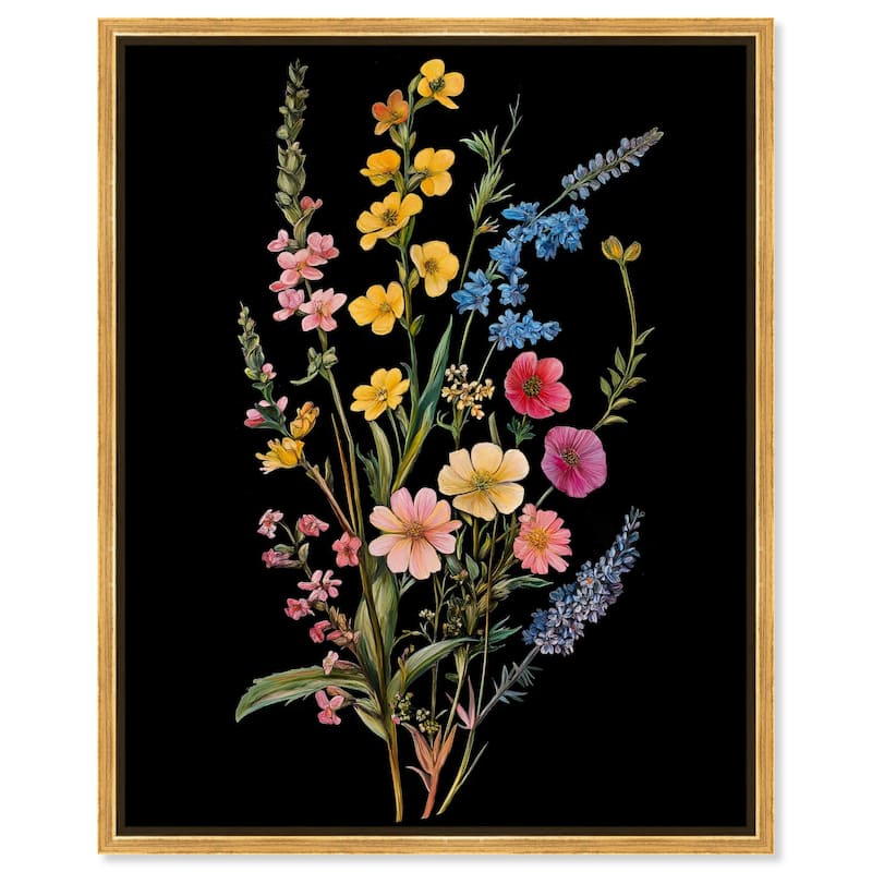 Darkling Daisies I Canvas by Art Remedy - Gold - 16" x 20"