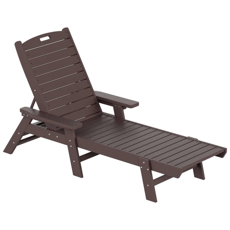 Laguna Hdpe All Weather Outdoor Patio Pool Reclining Chaise Lounge (Set Of 2)