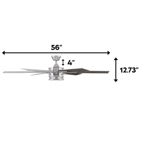 56" Honeywell Kaliza Indoor Modern Ceiling Fan with Remote, Pewter