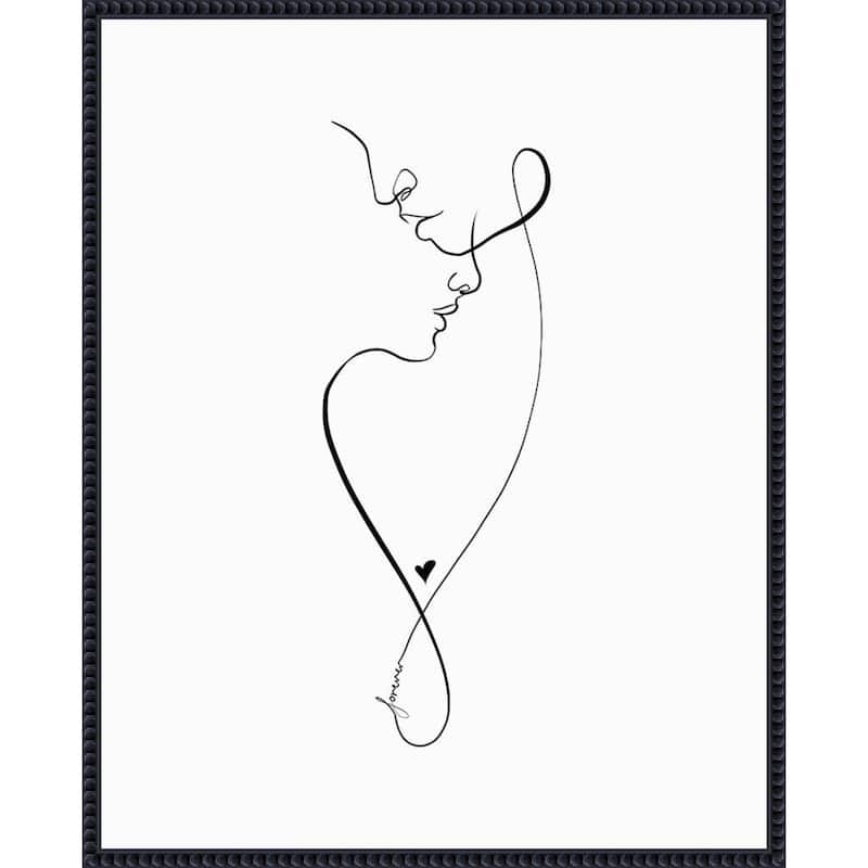 Forever by Isabella Karolewicz Framed Canvas Wall Art Print - Sylvie Beaded Black