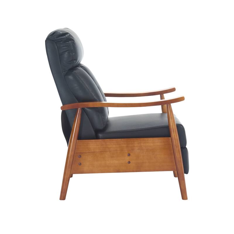 Modern 26.38" Upholstered Adjustable Chaise Lounge Chair with Wood Frame for Living Room