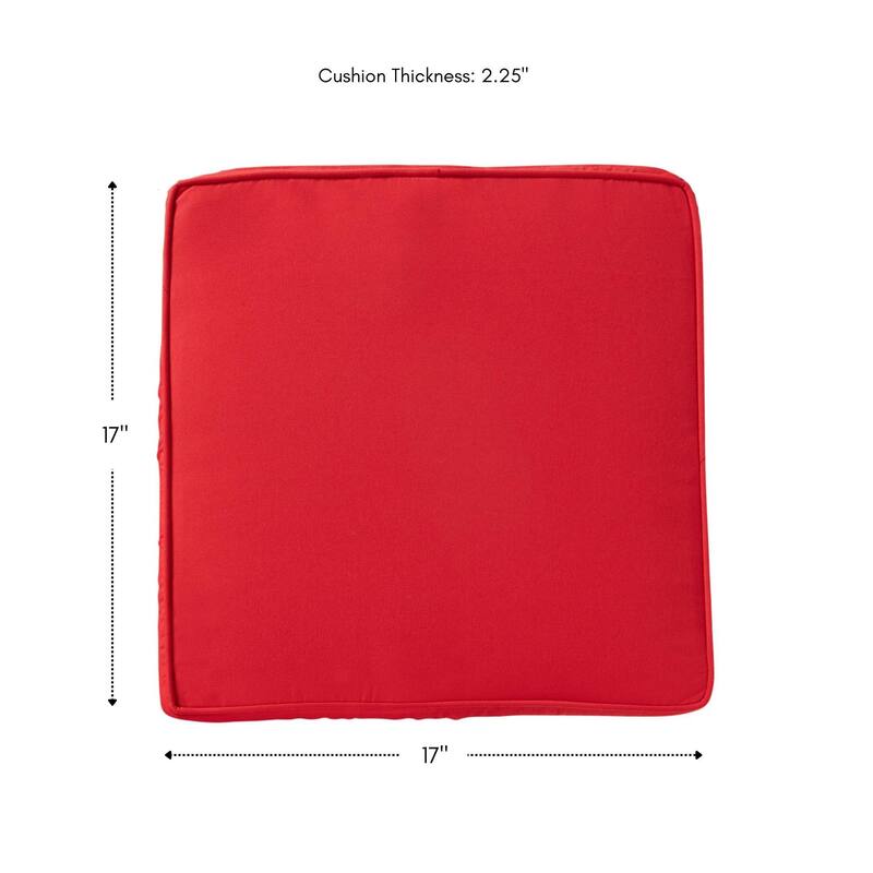 Sunbrella Indoor/ Outdoor 17-inch Square Corded Chair Pad (Set of 2)