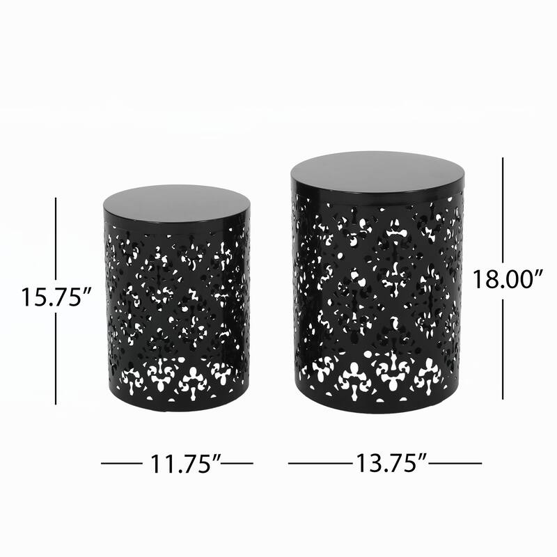 Metal S/2 end table