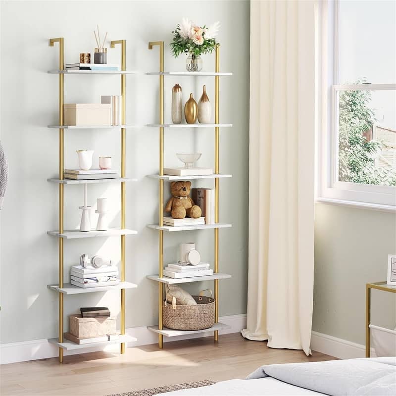 DIY Ladder Shelf - 9.4"D x 15.4"W x 79"H