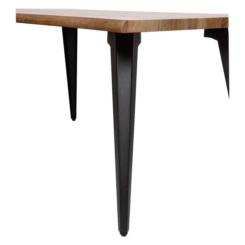 Ravenna Rectangular Dining Table with 63-Inch Wide MDF Tabletop and Powder Coated Metal Legs