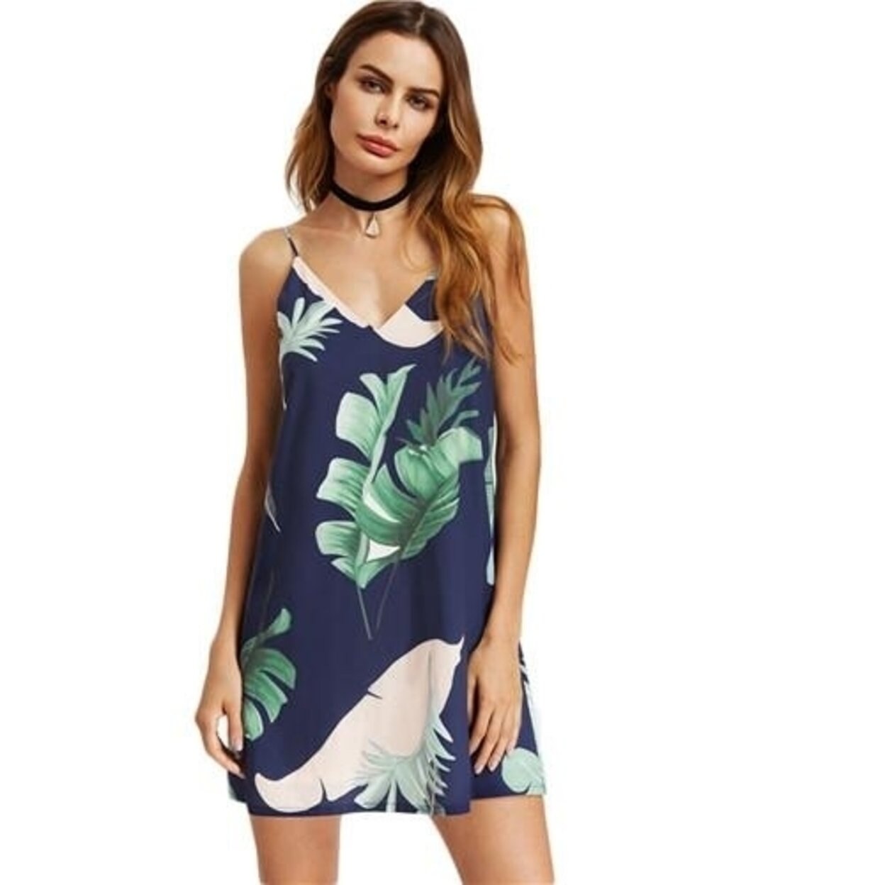 navy cami slip dress