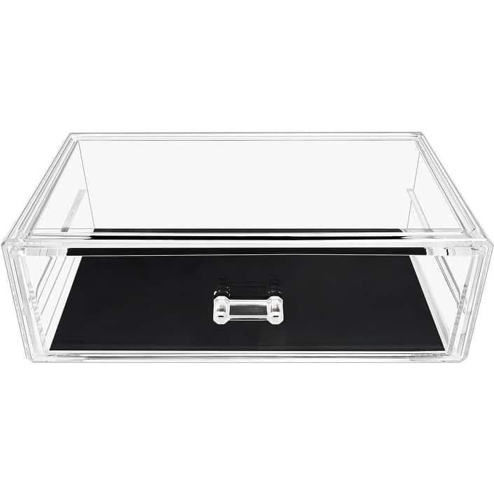 Sorbus Stackable Acrylic Drawers - Clear Storage Drawers for Organizing Make up Palettes, Bathroom Supplies, and More
