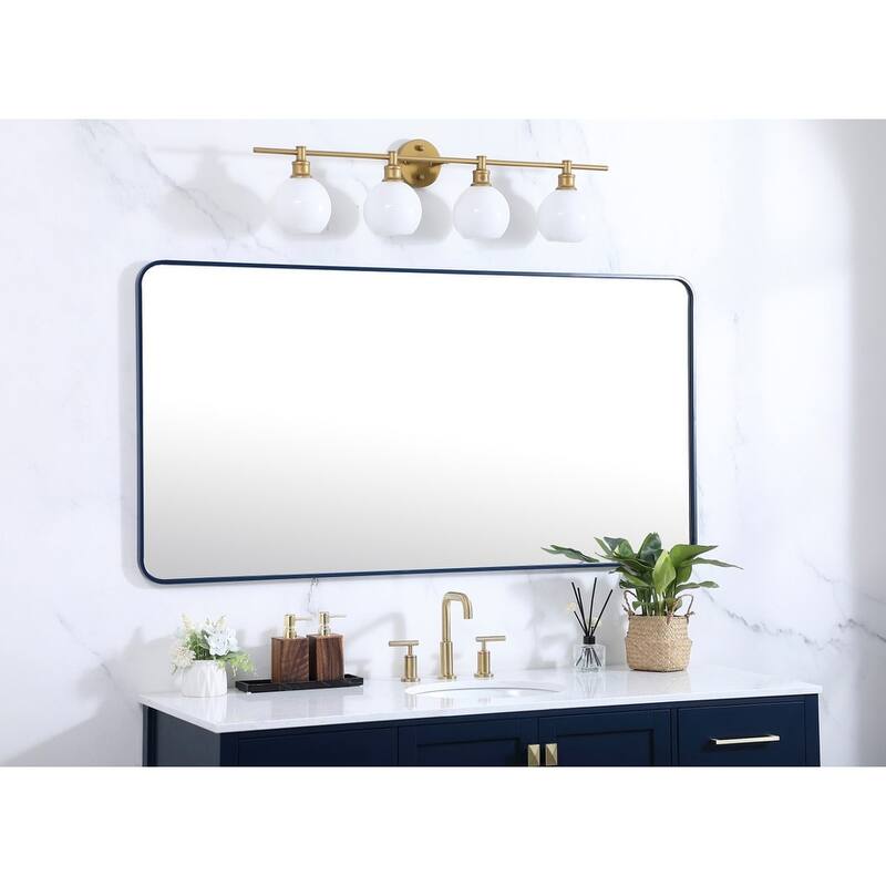 Ezra Soft Corner Metal Rectangular Mirror