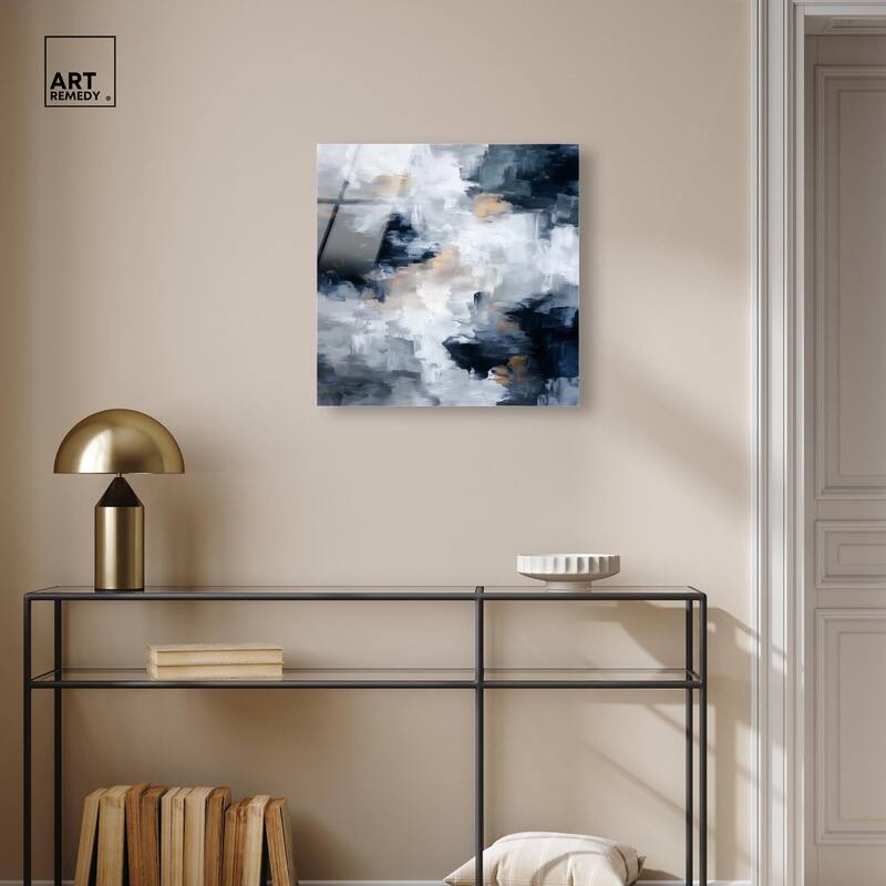 Midnight and Ivory II Acrylic by Art Remedy, Ready to Hang