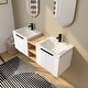 preview thumbnail 25 of 131, BNK 12/24/36/48/60 Inch Wall-Mounted Bathroom Vanity, Bathroom Cabinet with Doors or Side Shelves