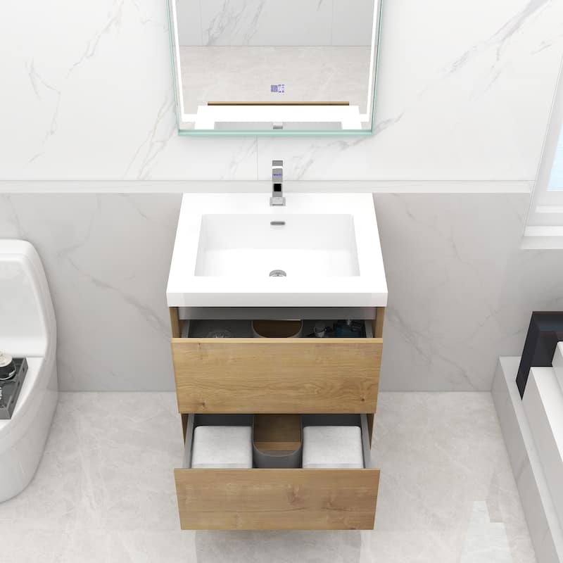 Selina 24" Wall Mounted Vanity with Single Sink - 24