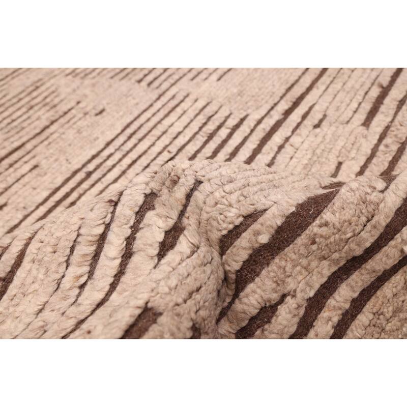 ECARPETGALLERY Hand-knotted Tangier Tan Wool Rug - 5'6 x 7'11