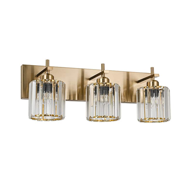Mid-Century Modern Dimmable Bathroom Vanity Light Crystal Glass Wall Sconce
