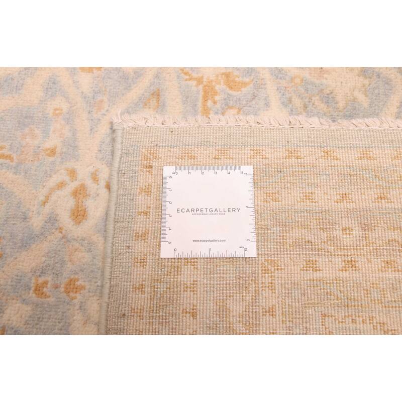 ECARPETGALLERY Hand-knotted Peshawar Oushak Light Blue Wool Rug - 8'0 x 9'9