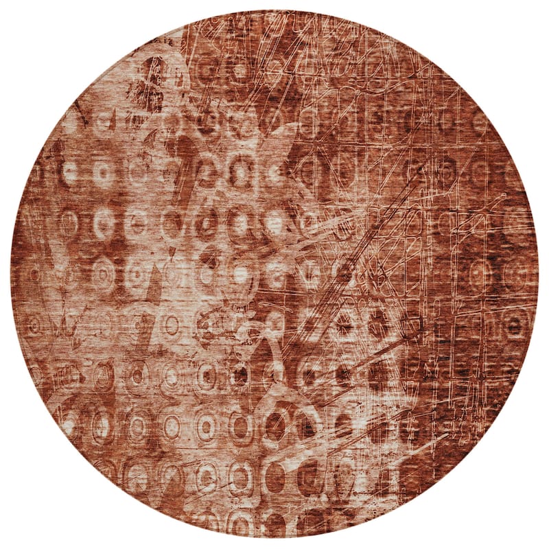 HomeRoots Ikat Transitional Rectangle Outdoor Rug