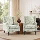 preview thumbnail 8 of 134, 2 Set Traditional Patterned Wingback Accent Chairs with NailHead