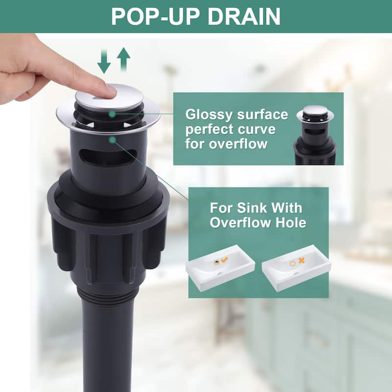 WOWOW Widespread 8 in.Double Handle Bathroom Faucet