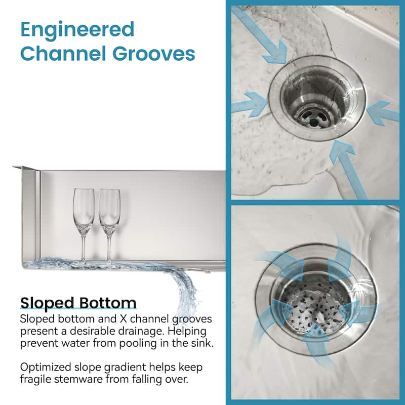 Embedded Double Bowl Kitchen Sink, Undermount Handmade Sink in Brushed (Sink only)
