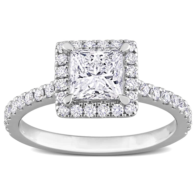 Miadora 2 1/10ct TDW Lab-Grown Diamond Solitaire Ring 14k White Gold
