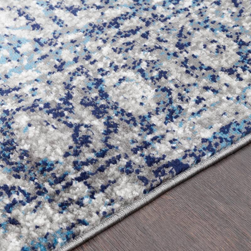 Livabliss Abbas Navy/Gray Vintage Traditional Area Rug