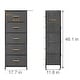 preview thumbnail 7 of 86, Contemporary 5-drawer Chest Vertical Storage Tower- Fabric Dresser