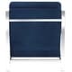 preview thumbnail 5 of 9, SAFAVIEH Walden Modern Tufted Velvet Chrome Accent Chair - 30" W x 33.5" D x 34.3" H