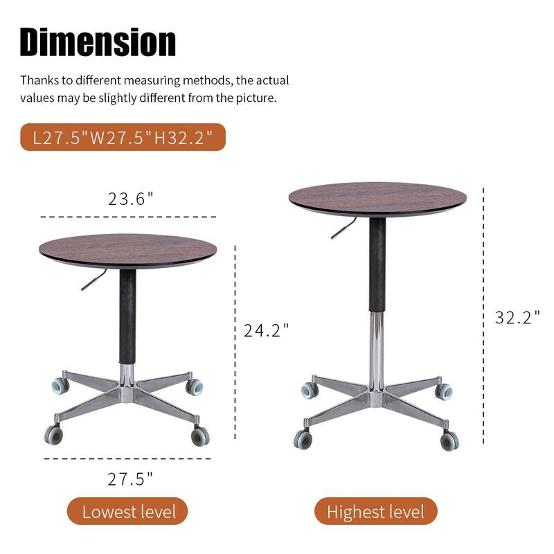 Movable Adjustable Coffee Table 360 Swivel